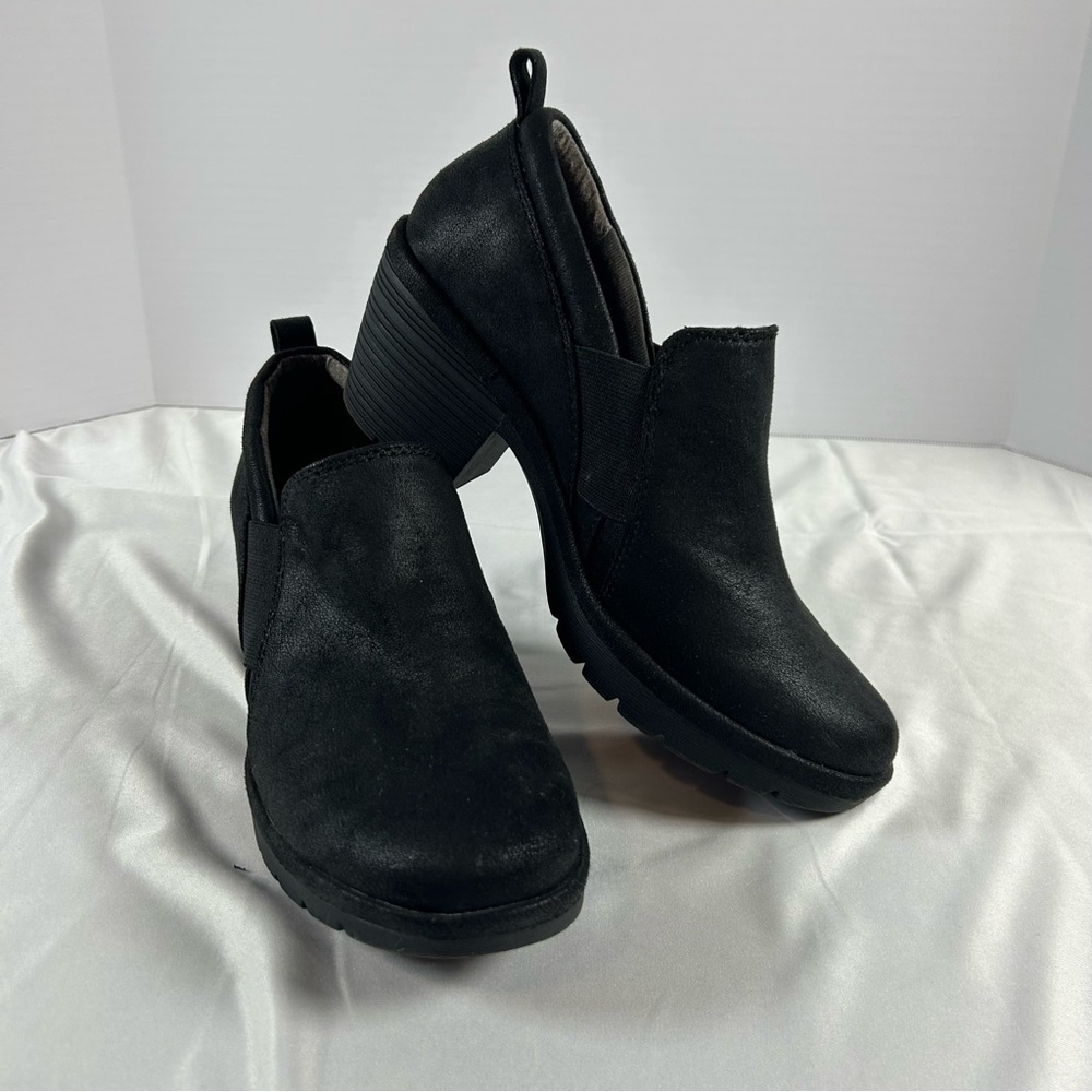 Eurosoft by Sofft  Black Ankle Booties with Chunky Heel Loafers size 8.5 M